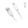 Chargeur & Cordon USB A/Lightning MFI/Mâle-Mâle 1m Blanc - RADIOLA - FO1027