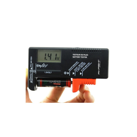 Testeur de piles à écran Numérique pour piles 1.5V - AKASHI - ALT14881