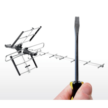 Antenne TV d'extérieur DVB-T/DVB-T2 Argent - ONE FOR ALL - SV9357