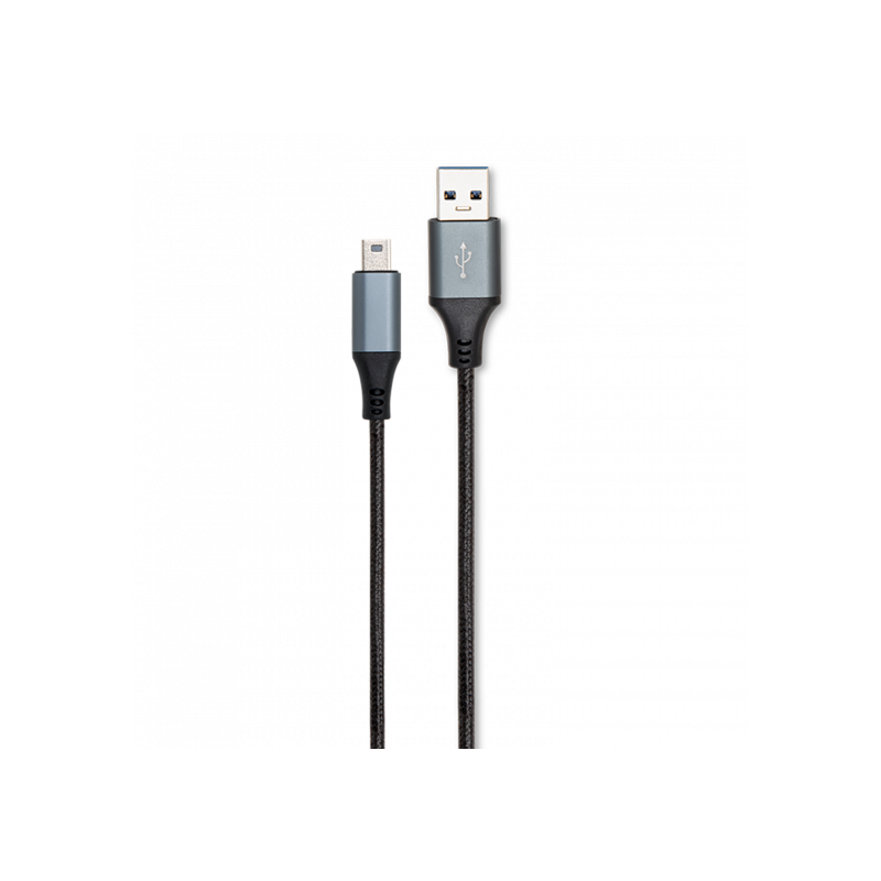 Câble USB 2.0 Type A/B Nylon 2m Noir - RADIOLA - FO1002