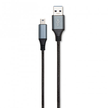 Câble USB 2.0 Type A/B Nylon 2m Noir - RADIOLA - FO1002