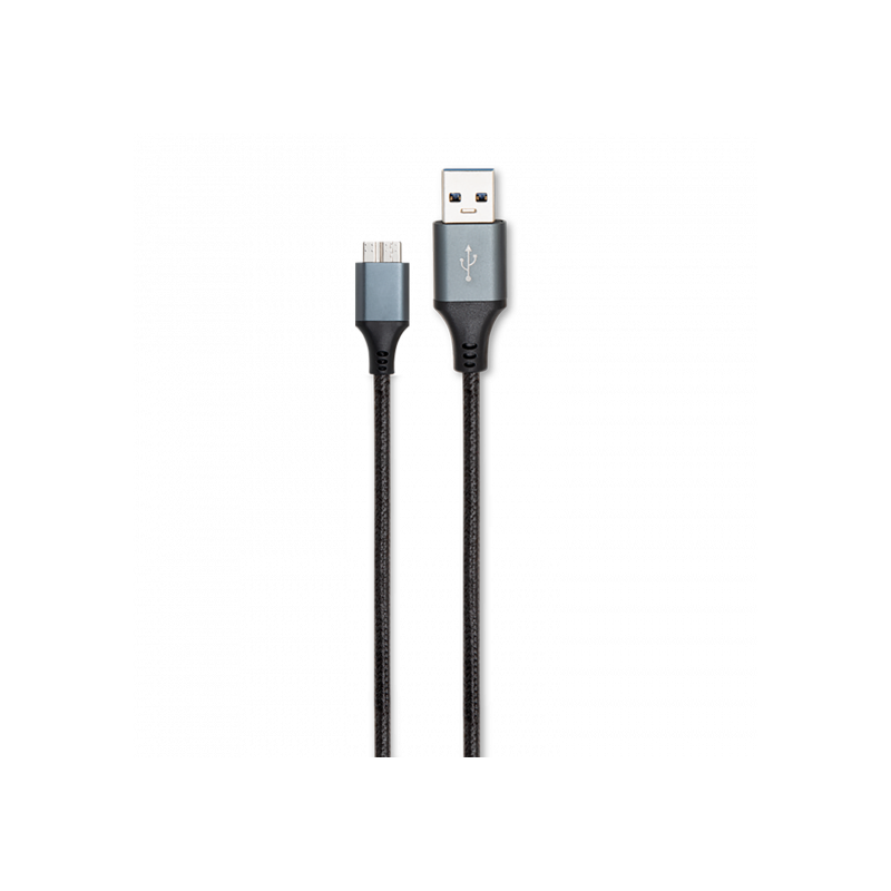 Câble USB 3.0 vers Micro USB B Nylon 1m Noir - RADIOLA - FO1004
