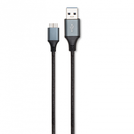 Câble USB 3.0 vers Micro USB B Nylon 1m Noir - RADIOLA - FO1004