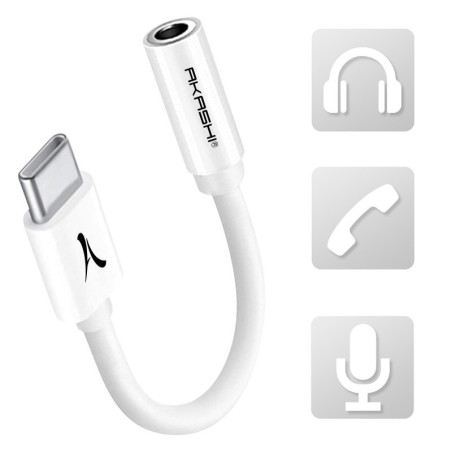 Adaptateur Audio USB-C vers jack 3.5mm - AKASHI - ALT28833