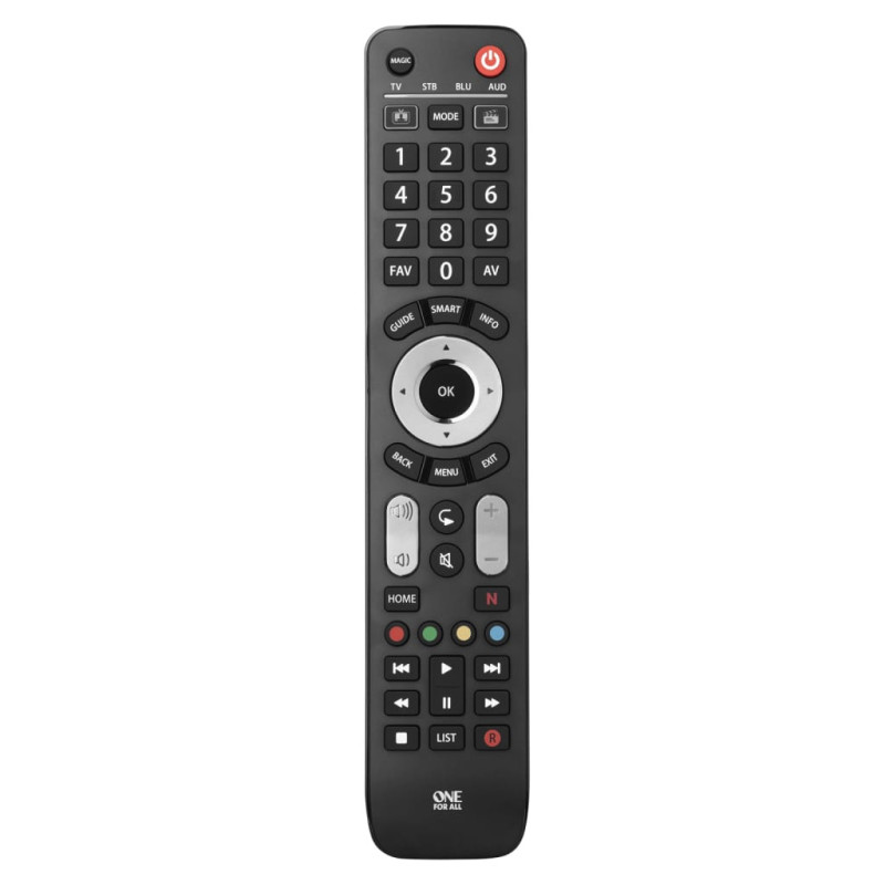 Télécommande universelle Evolve 4 4en1 Noir - ONE FOR ALL - URC7145