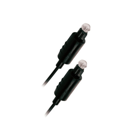 Câble fibre optique Toslink Mâle/Mâle 2m Noir - APM - 416014