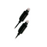 Câble fibre optique Toslink Mâle/Mâle 2m Noir - APM - 416014