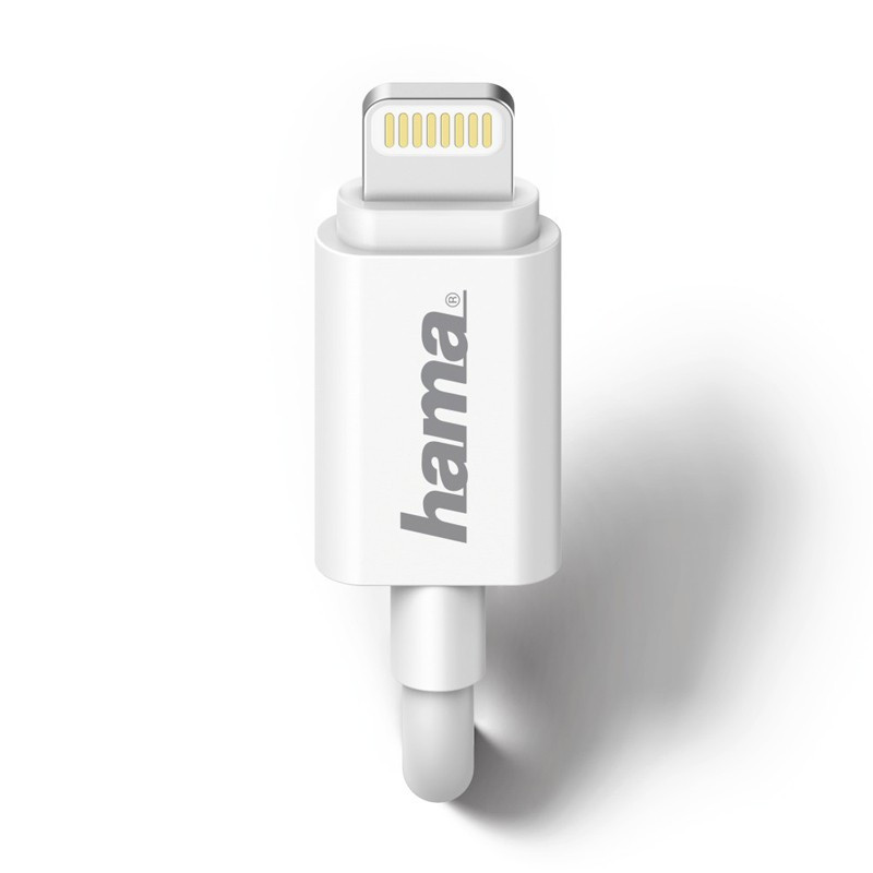 Chargeur pour voiture Lightning 1A Apple iPad/iPhone/iPod Blanc - HAMA - 0173862