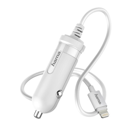 Chargeur pour voiture Lightning 1A Apple iPad/iPhone/iPod Blanc - HAMA - 0173862