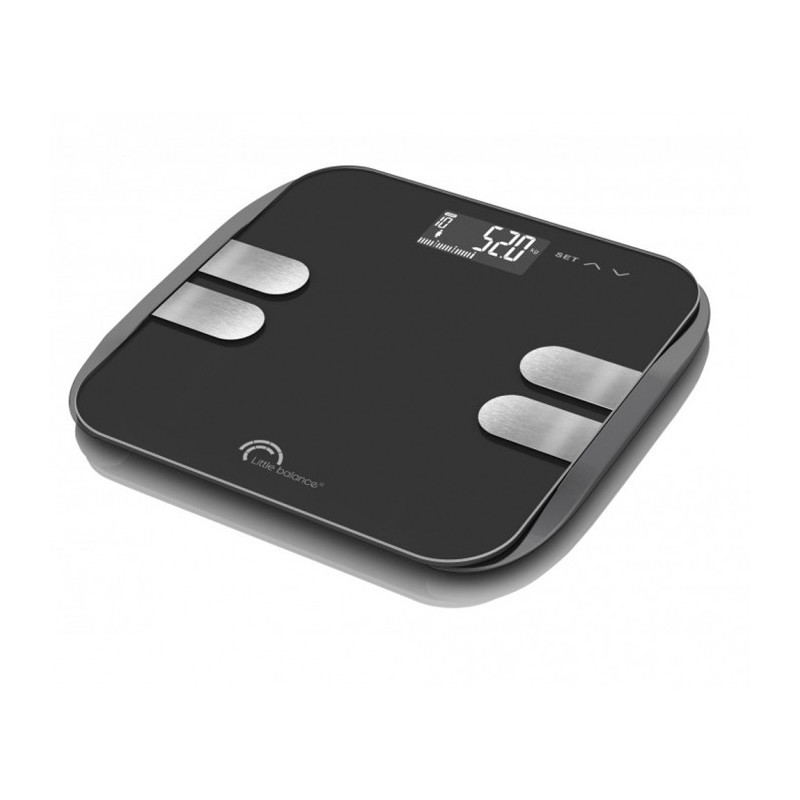 Pèse Personne Impédancemètre Body Wave 180kg Noir - LITTLE BALANCE - LB8210