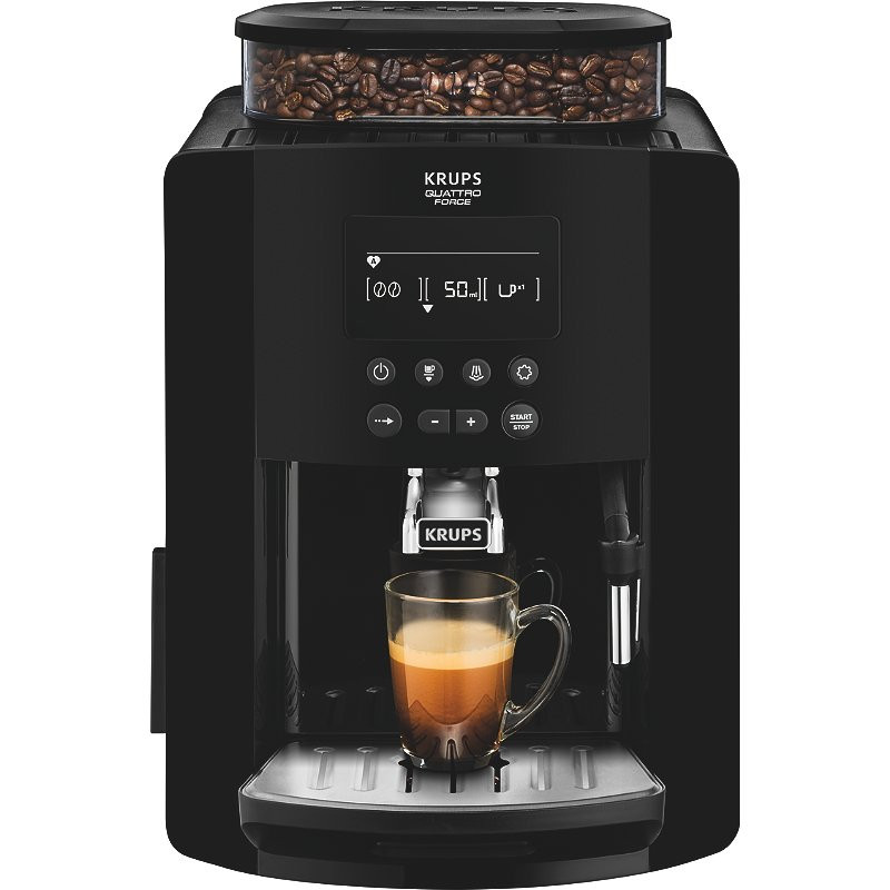 Expresso Broyeur à café grains Quattro Force 1.7L Noir - KRUPS - YY3074FD 