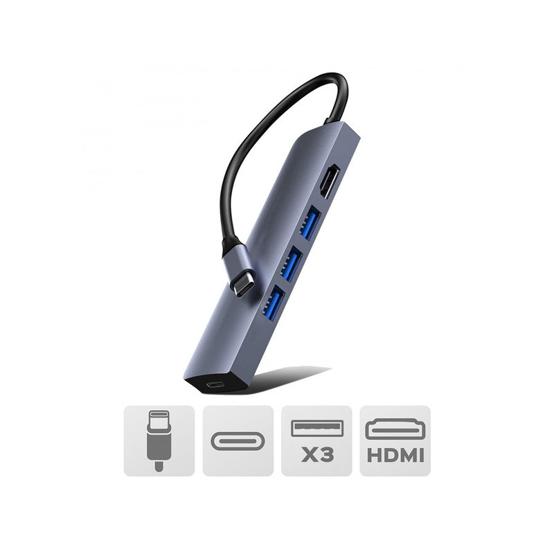 Hub & Concentrateur USB 3.2 Gen 1 Type-C - AKASHI - ALT16182