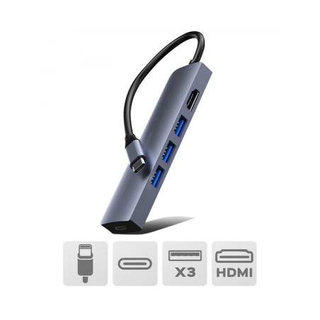 Hub & Concentrateur USB 3.2 Gen 1 Type-C - AKASHI - ALT16182