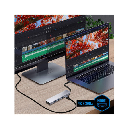 Hub & Concentrateur USB 3.2 Gen 1 Type-C - AKASHI - ALT16182