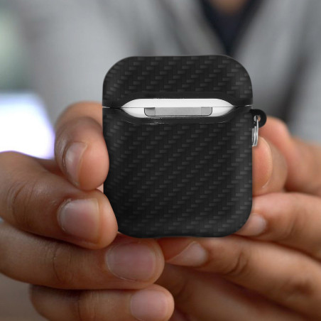 Coque pour Airpod 1 & 2 Carbone Noir - AKASHI - ALT24934