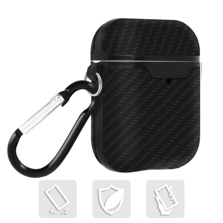 Coque pour Airpod 1 & 2 Carbone Noir - AKASHI - ALT24934