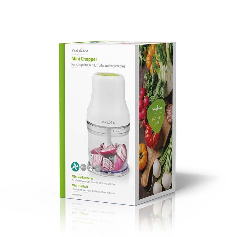 Hachoir électrique 200W 0,5L Blanc - NEDIS - KAMC100CWT