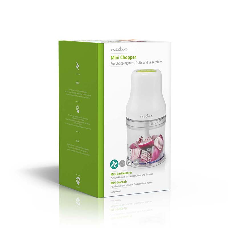 Hachoir électrique 200W 0,5L Blanc - NEDIS - KAMC100CWT