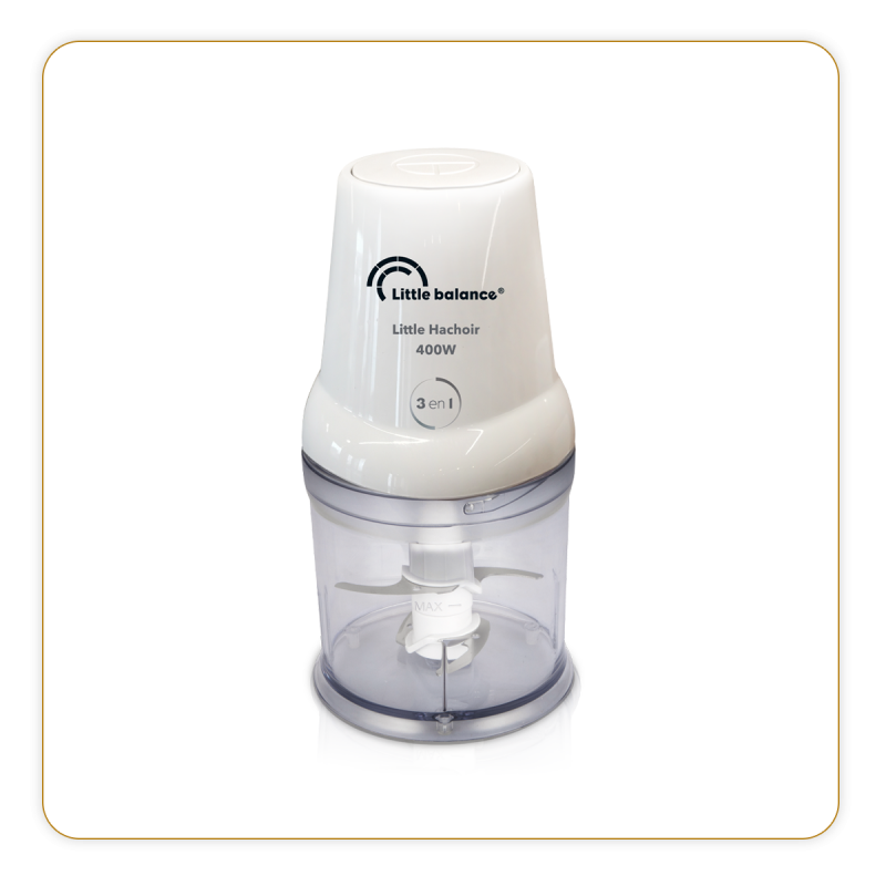Hachoir électrique 400W 0,5L Blanc - LITTLE BALANCE - LB8586