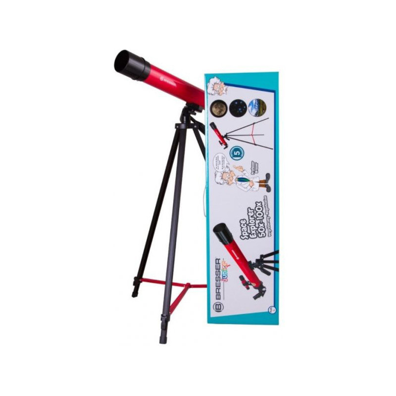 Télescope Junior Lens 50/600 AZ Noir/Rouge - BRESSER - 8850600E8G000