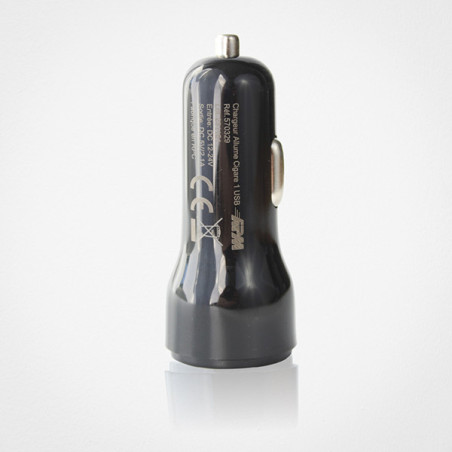 Chargeur Allume-cigare 2xUSB 3.1A Noir - APM - 570330