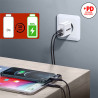 Prise Secteur 38W USB-A QC3.0 + USB Type-C PD Blanc - AKASHI - ALT28918