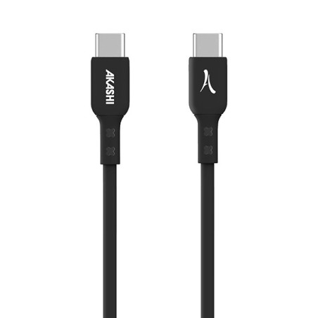 Câble Renforcé USB-C/USB-C 1m Noir - AKASHI - ALT16137