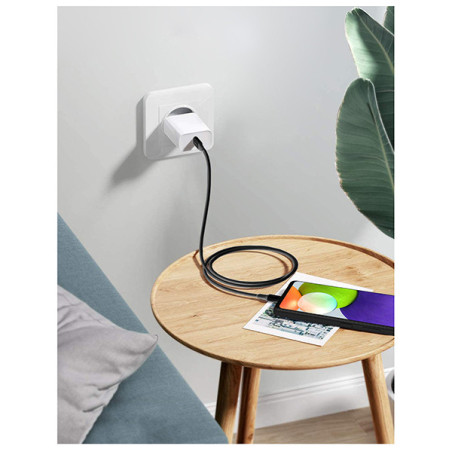 Câble Renforcé USB-C/USB-C 1m Noir - AKASHI - ALT16137