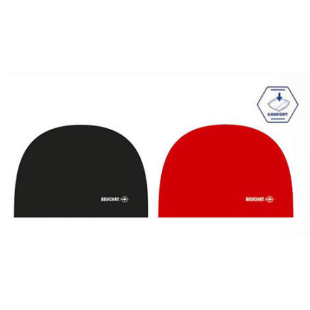 Bonnet de Natation Textile Adulte Noir/Rouge - BEUCHAT - 209205
