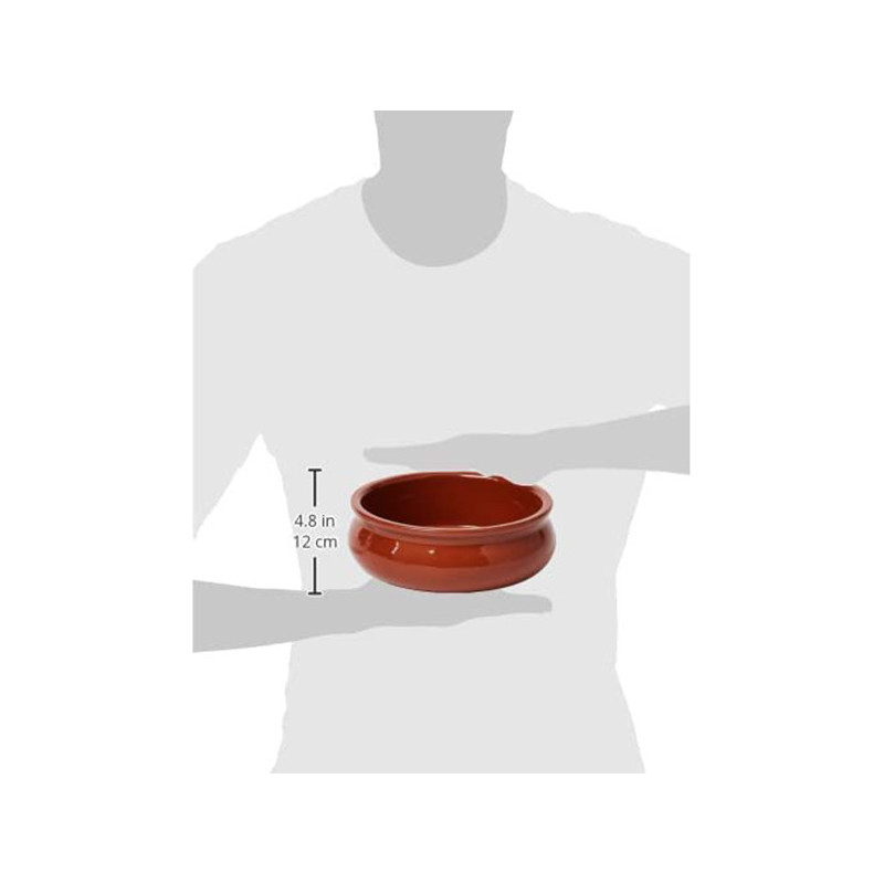 Casserole Bombée Plat 18cm Terre cuite - BIGBUY HOME