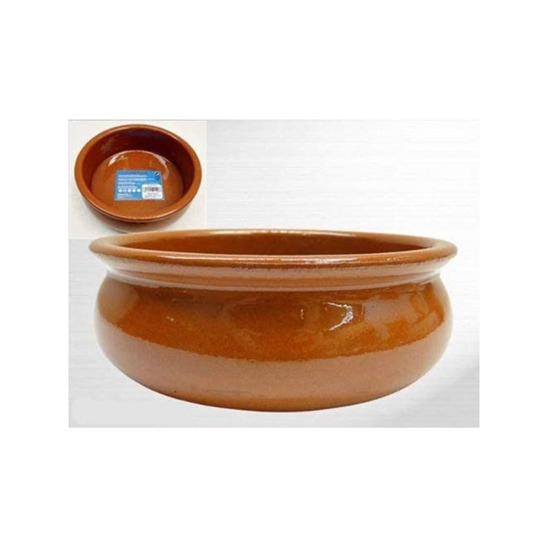 Casserole Bombée Plat 18cm Terre cuite - BIGBUY HOME