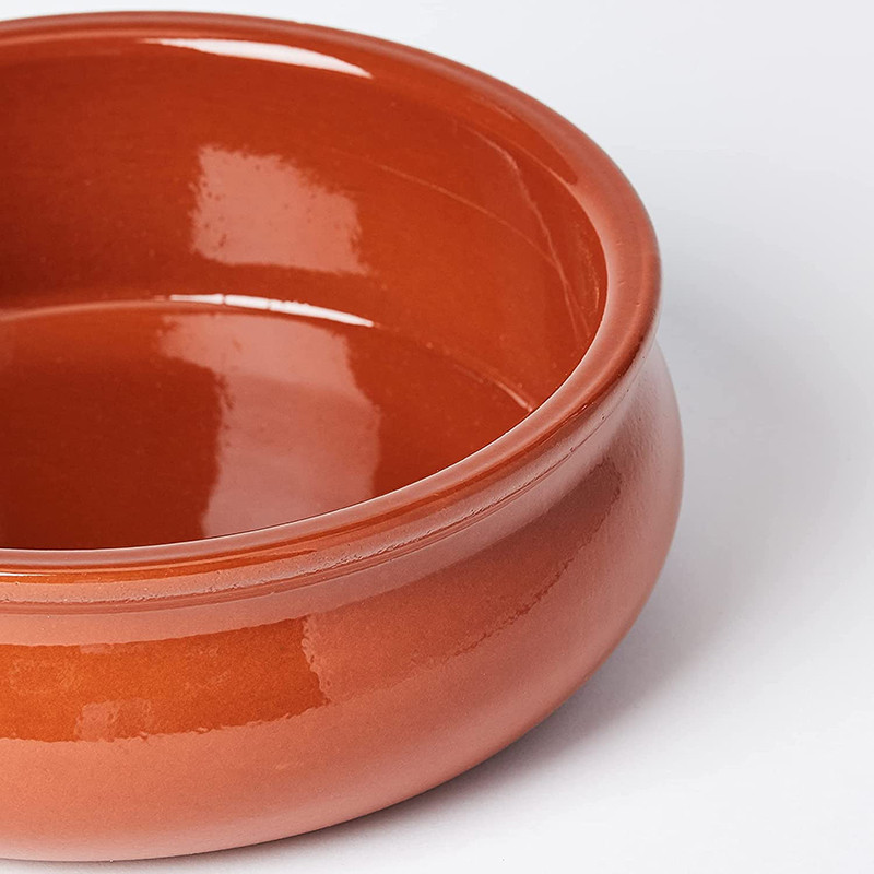 Casserole Bombée Plat 18cm Terre cuite - BIGBUY HOME