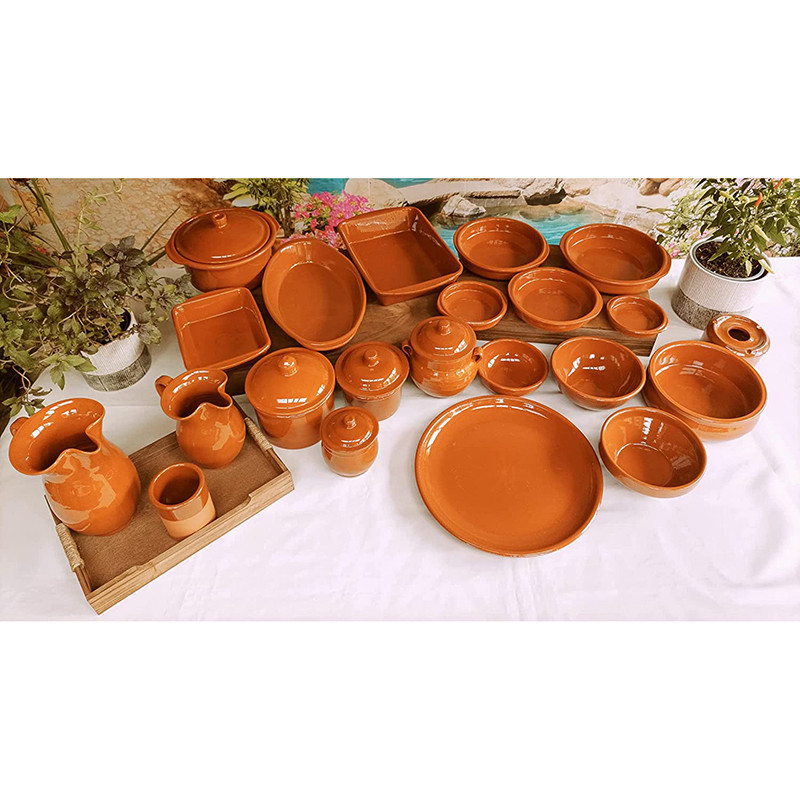Casserole Bombée Plat 18cm Terre cuite - BIGBUY HOME