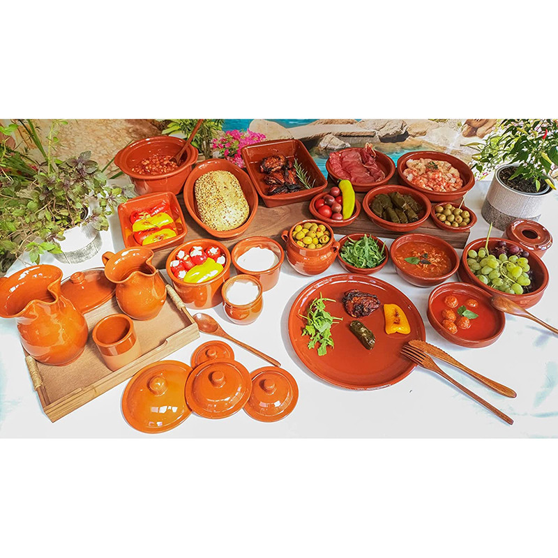 Casserole Bombée Plat 18cm Terre cuite - BIGBUY HOME
