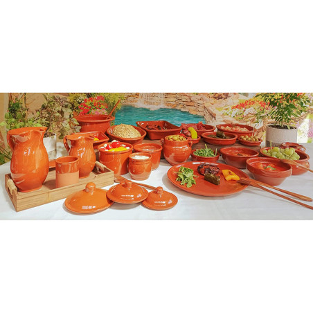 Casserole Bombée Plat 18cm Terre cuite - BIGBUY HOME