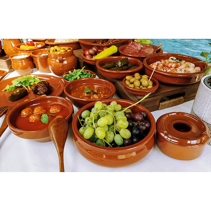 Casserole Bombée Plat 18cm Terre cuite - BIGBUY HOME