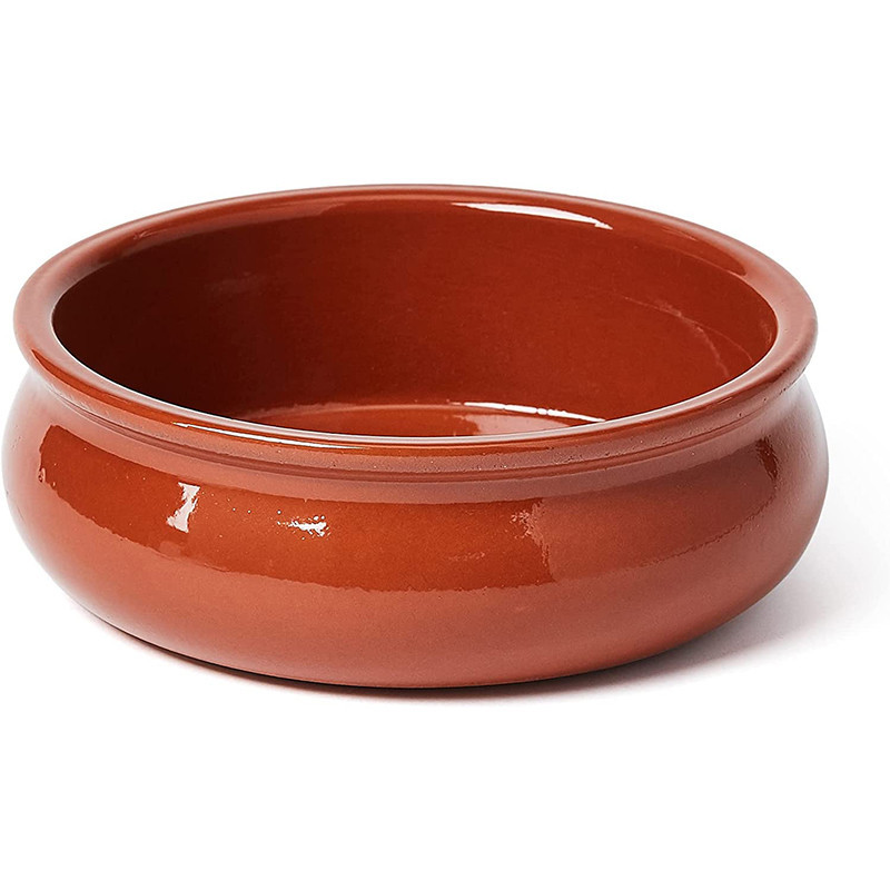 Casserole Bombée Plat 18cm Terre cuite - BIGBUY HOME