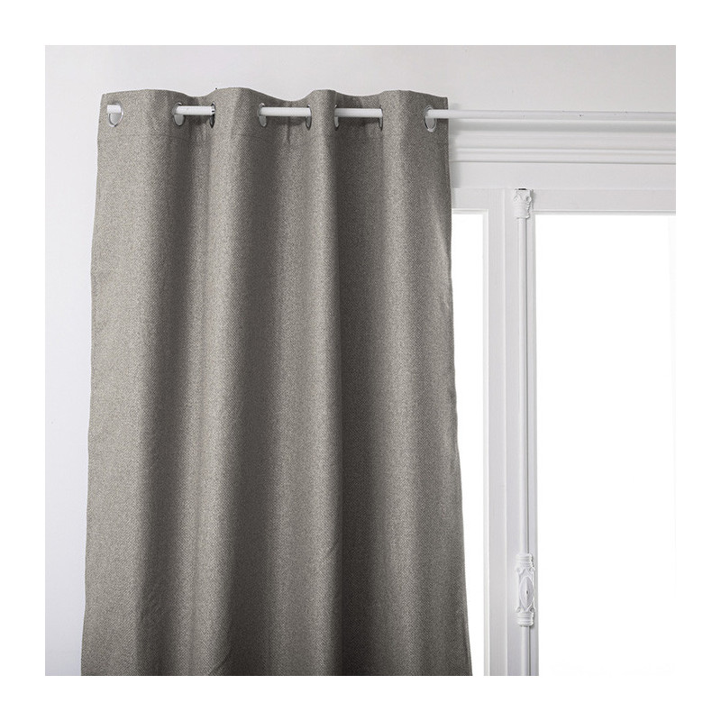 Rideau Isolant Occultant 140x260cm Gris - ATMOSPHERA