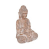Bouddha effet bois en oxyde de magnésium 45cm Beige - ATMOSPHERA