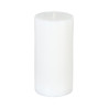 Bougie Ronde Rustique 7x14cm Blanc - ATMOSPHERA