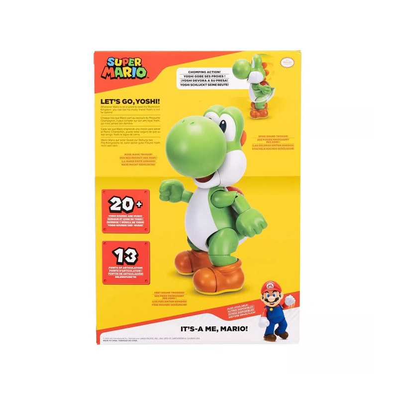 Figurine Super Mario "Let's Go, Yoshi!" Yoshi 36cm - NINTENDO - 75530019189