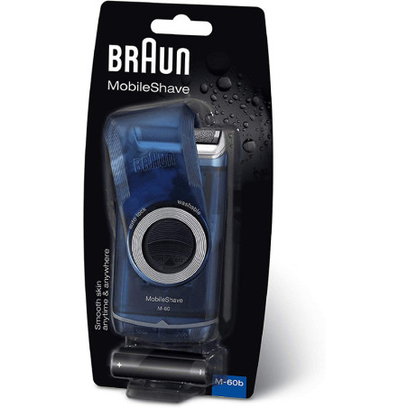 Rasoir électrique Pocket Mobile Shave Bleu - BRAUN - M60B