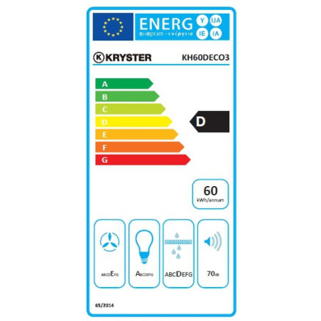 Hotte Décorative 60 Cm KRYSTER - KH60DECO3