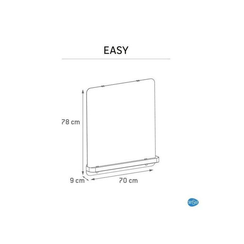 Miroir Easy Blanc L70XH78cm - SENSEA