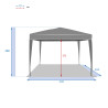 TONNELLE EASYUP ARDOISE 3X3M