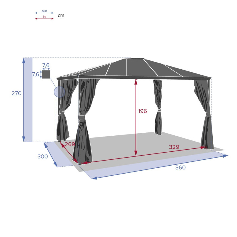 TONNELLE BELIZE PC 3.6X3M