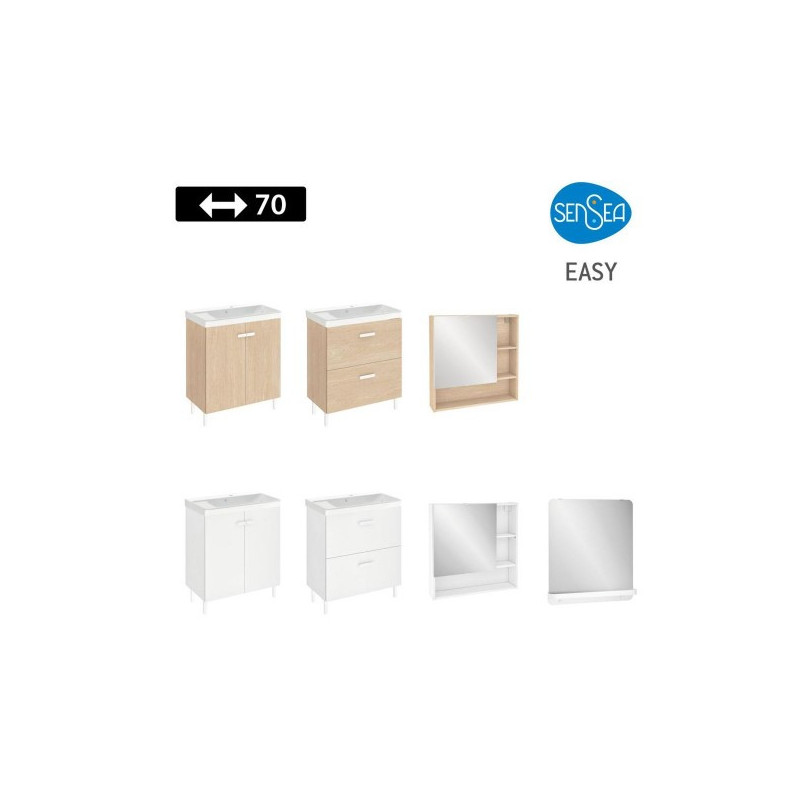 Meuble sous-vasque Easy L.70xP.40cm Blanc