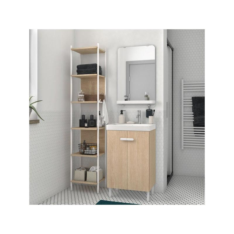 Meuble sous-Vasque Easy L.50xP.40cm Chêne Naturel