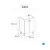 Meuble sous-Vasque Easy L.50xP.40cm Chêne Naturel