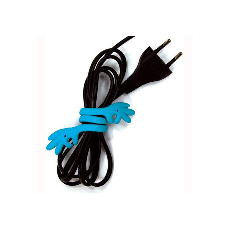 Liens Silicone pour Rangement Câble AS Bleu